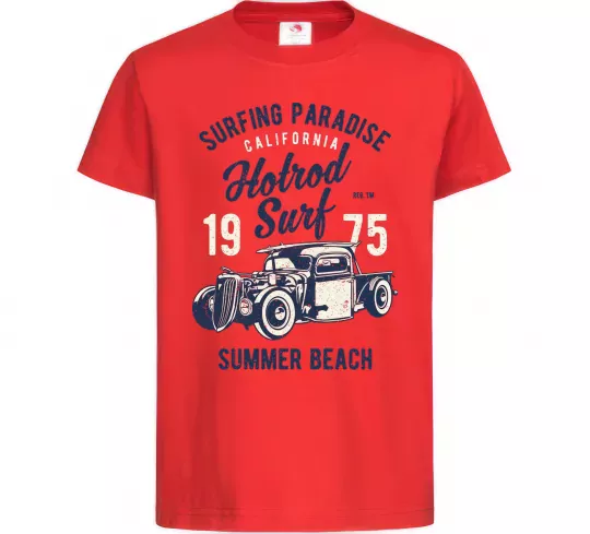 Детская футболка Hotrod Surf Красный фото