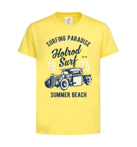 Дитяча футболка Hotrod Surf Лимонний фото