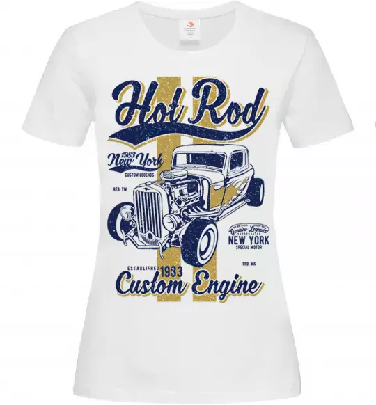 Женская футболка Hot Rod New York Белый фото
