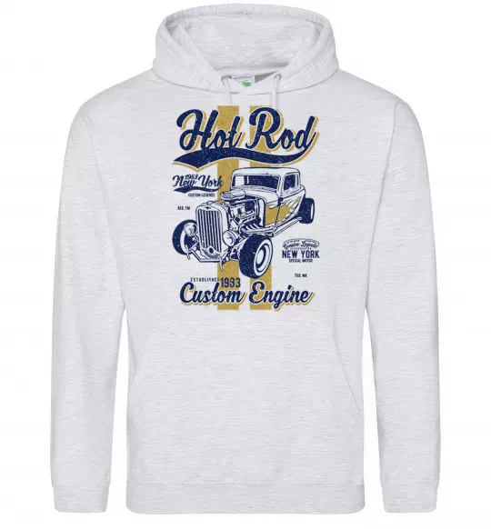 Женская толстовка (худи) Hot Rod New York Серый меланж фото