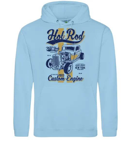 Жіноча толстовка (худі) Hot Rod New York Блакитний фото