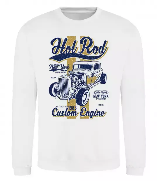 Світшот Hot Rod New York Білий фото