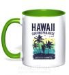 Чашка з кольоровою ручкою Hawaii Зелений фото
