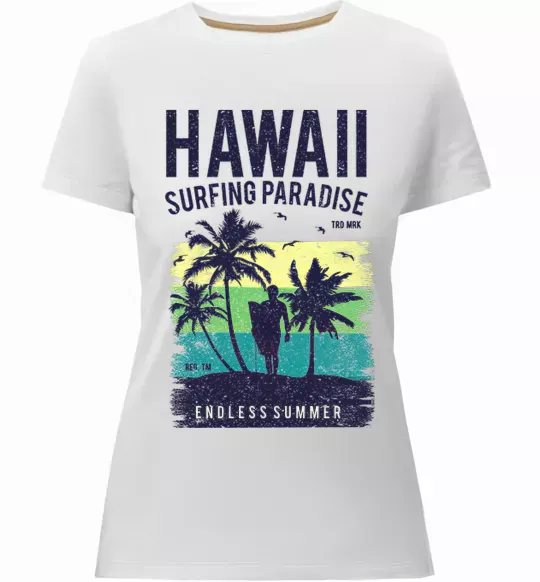 Жіноча преміум футболка Hawaii Білий фото