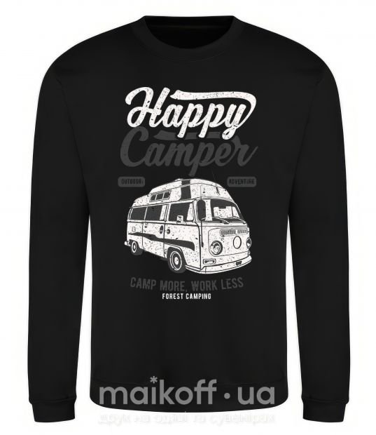 Свитшот Happy Camper Черный фото