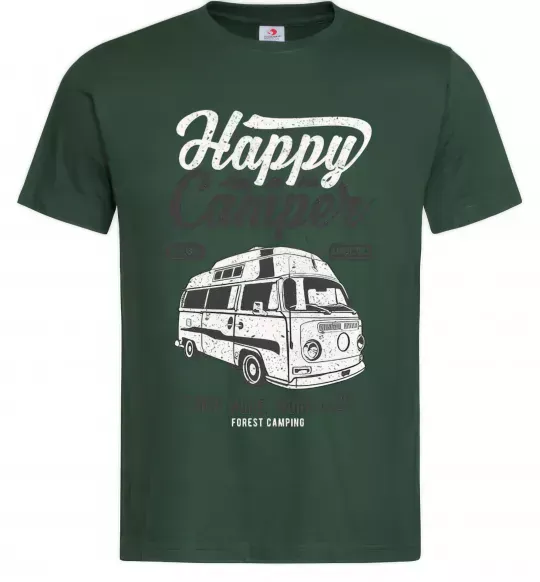 Чоловіча футболка Happy Camper Темно-зелений фото