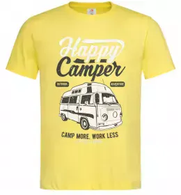 Чоловіча футболка Happy Camper Лимонний фото