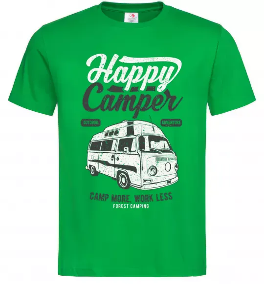 Чоловіча футболка Happy Camper Зелений фото