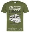 Мужская футболка Happy Camper Оливковый фото