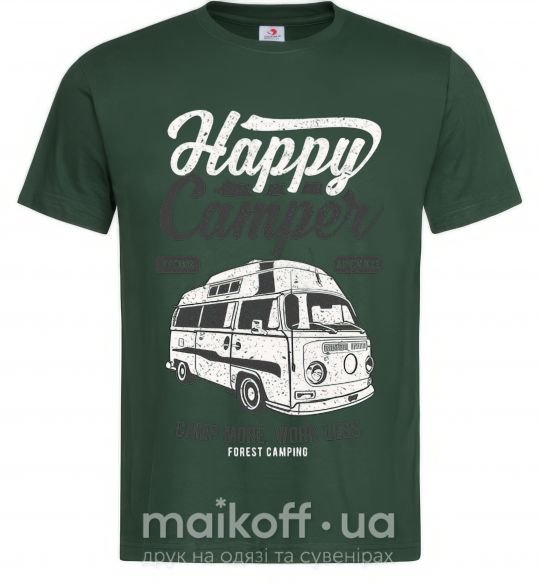 Чоловіча футболка Happy Camper Темно-зелений фото