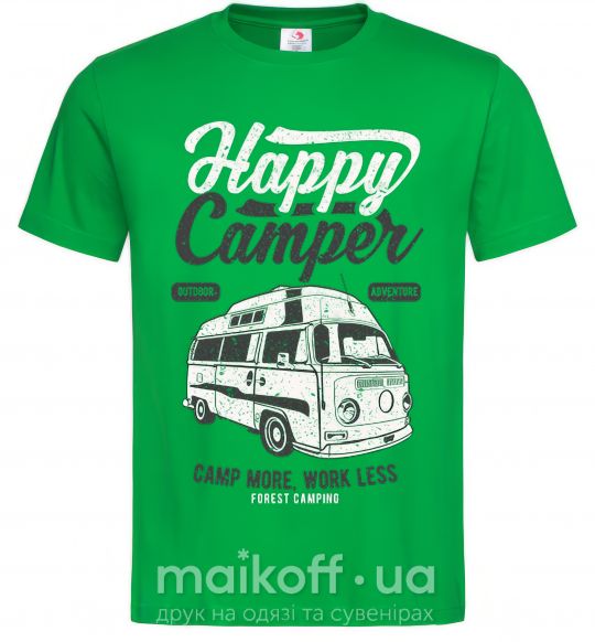 Мужская футболка Happy Camper Зеленый фото