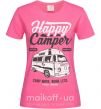 Жіноча футболка Happy Camper Яскраво-рожевий фото