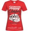 Жіноча футболка Happy Camper Червоний фото