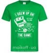Мужская футболка Grew up on the game Зеленый фото