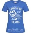 Женская футболка Grew up on the game Ярко-синий фото