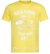 Мужская футболка Good Things Come To Those Who Bait Лимонный фото