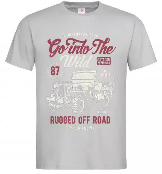 Мужская футболка Go Into The Wild Серый фото