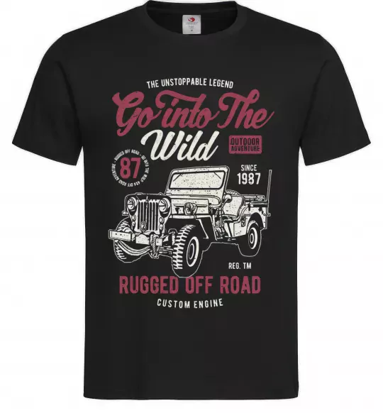 Мужская футболка Go Into The Wild Черный фото
