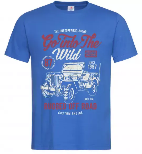 Мужская футболка Go Into The Wild Ярко-синий фото