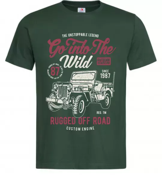Мужская футболка Go Into The Wild Темно-зеленый фото