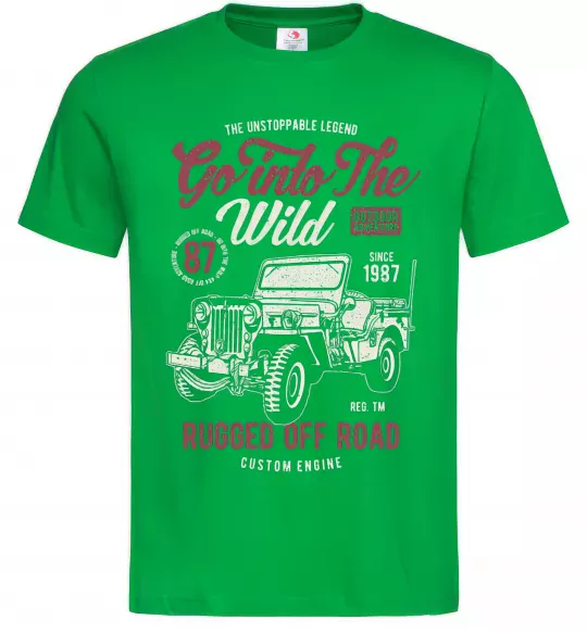 Мужская футболка Go Into The Wild Зеленый фото