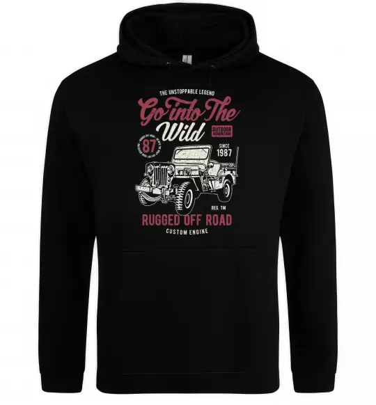 Мужская толстовка (худи) Go Into The Wild Черный фото