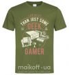 Чоловіча футболка Geek Gamer Оливковий фото