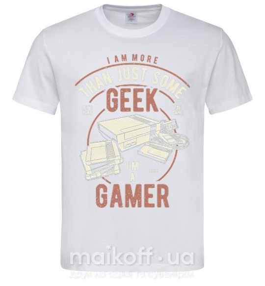 Чоловіча футболка Geek Gamer Білий фото