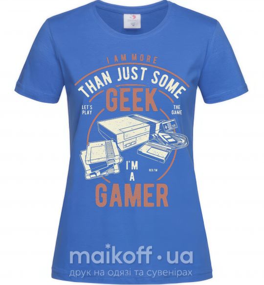 Жіноча футболка Geek Gamer Яскраво-синій фото