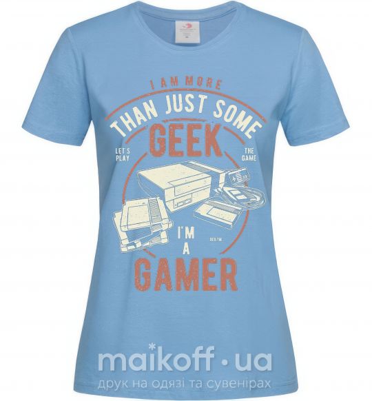 Женская футболка Geek Gamer Голубой фото