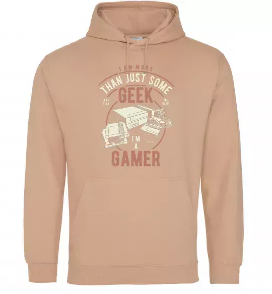Чоловіча толстовка (худі) Geek Gamer Пісочний фото