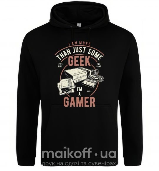 Мужская толстовка (худи) Geek Gamer Черный фото