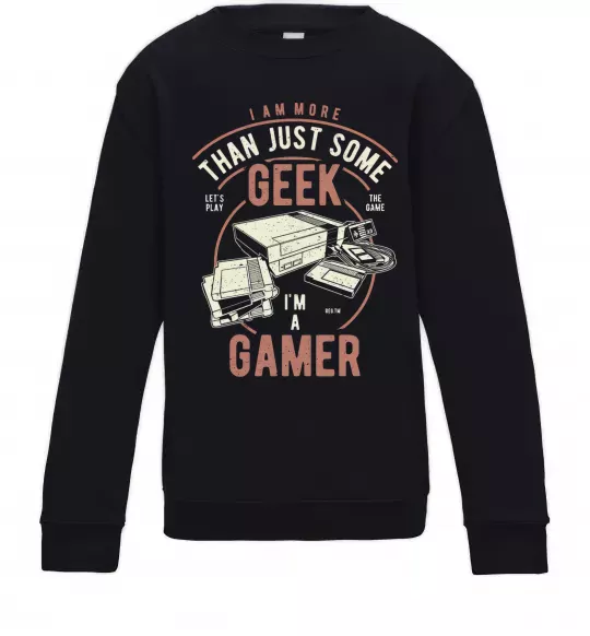 Детский Свитшот Geek Gamer Черный фото