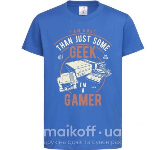 Детская футболка Geek Gamer Ярко-синий фото