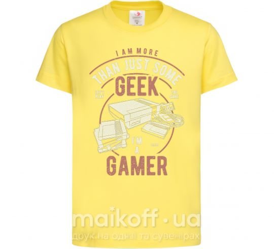 Дитяча футболка Geek Gamer Лимонний фото