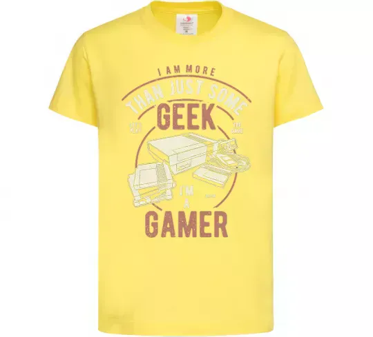Дитяча футболка Geek Gamer Лимонний фото