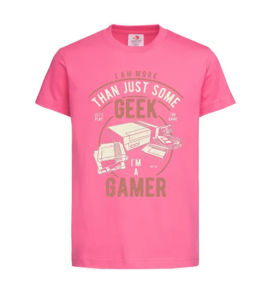 Детская футболка Geek Gamer Ярко-розовый фото