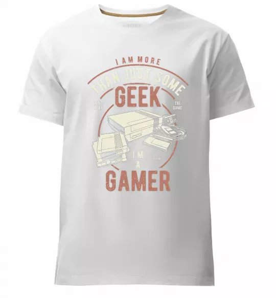 Чоловіча преміум футболка Geek Gamer Білий фото
