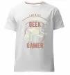 Чоловіча преміум футболка Geek Gamer Білий фото