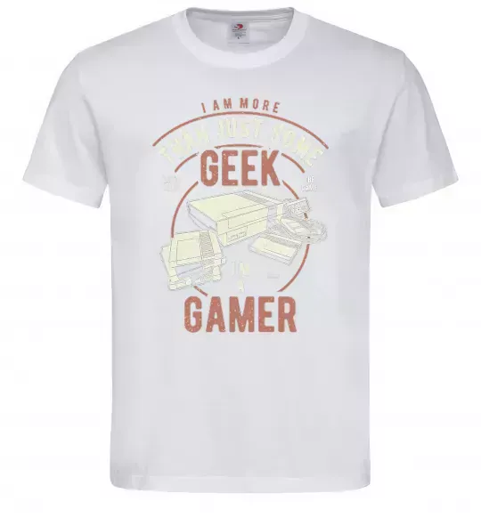 Мужская футболка Geek Gamer Белый фото