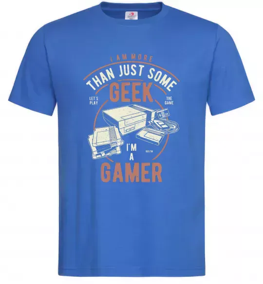 Мужская футболка Geek Gamer Ярко-синий фото