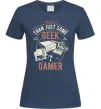 Жіноча футболка Geek Gamer Темно-синій фото