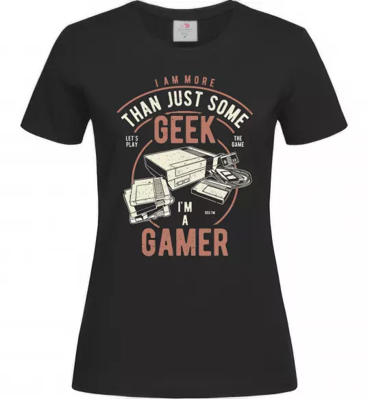 Жіноча футболка Geek Gamer Чорний фото