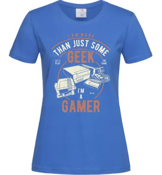Жіноча футболка Geek Gamer Яскраво-синій фото