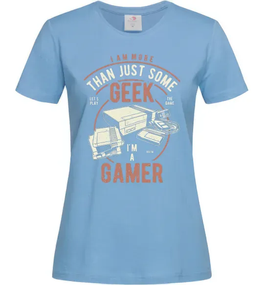 Жіноча футболка Geek Gamer Блакитний фото