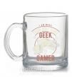Чашка скляна Geek Gamer Прозорий фото