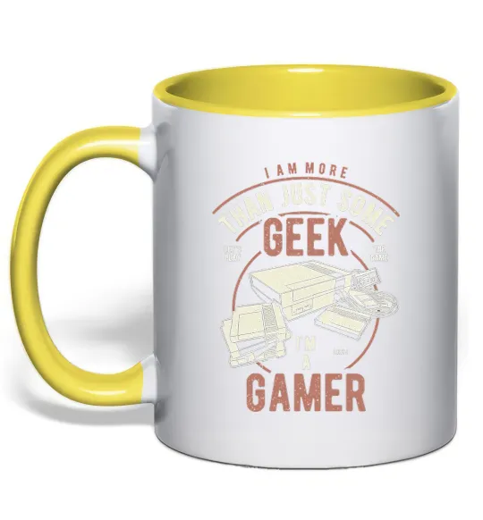 Чашка с цветной ручкой Geek Gamer Лимонный фото