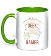 Чашка с цветной ручкой Geek Gamer Лаймовый фото