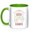 Чашка з кольоровою ручкою Geek Gamer Зелений фото