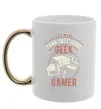 Чашка с цветной ручкой Geek Gamer Золото фото